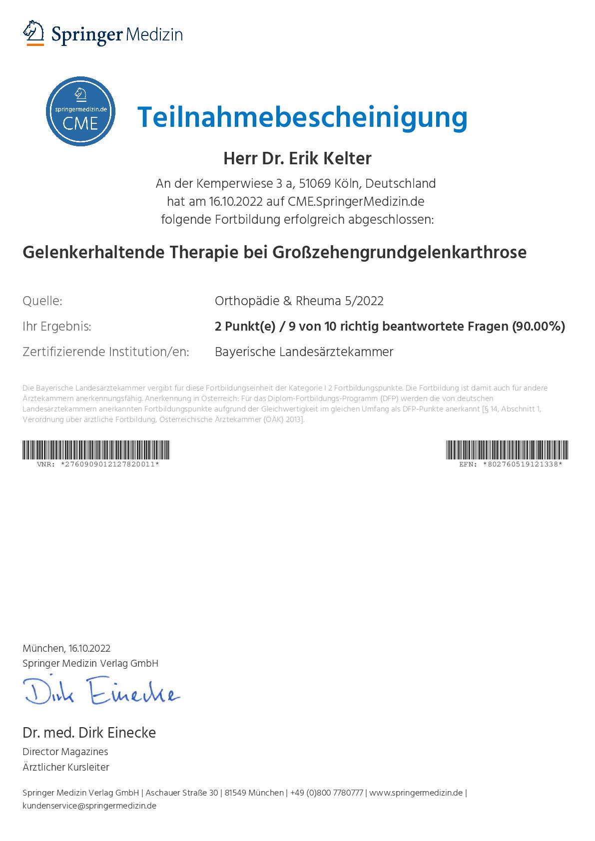 Orthopdie Rheuma 5 2022 Gelenkerhaltende Therapie bei Gro zehengrundgelenkarthrose 2-
