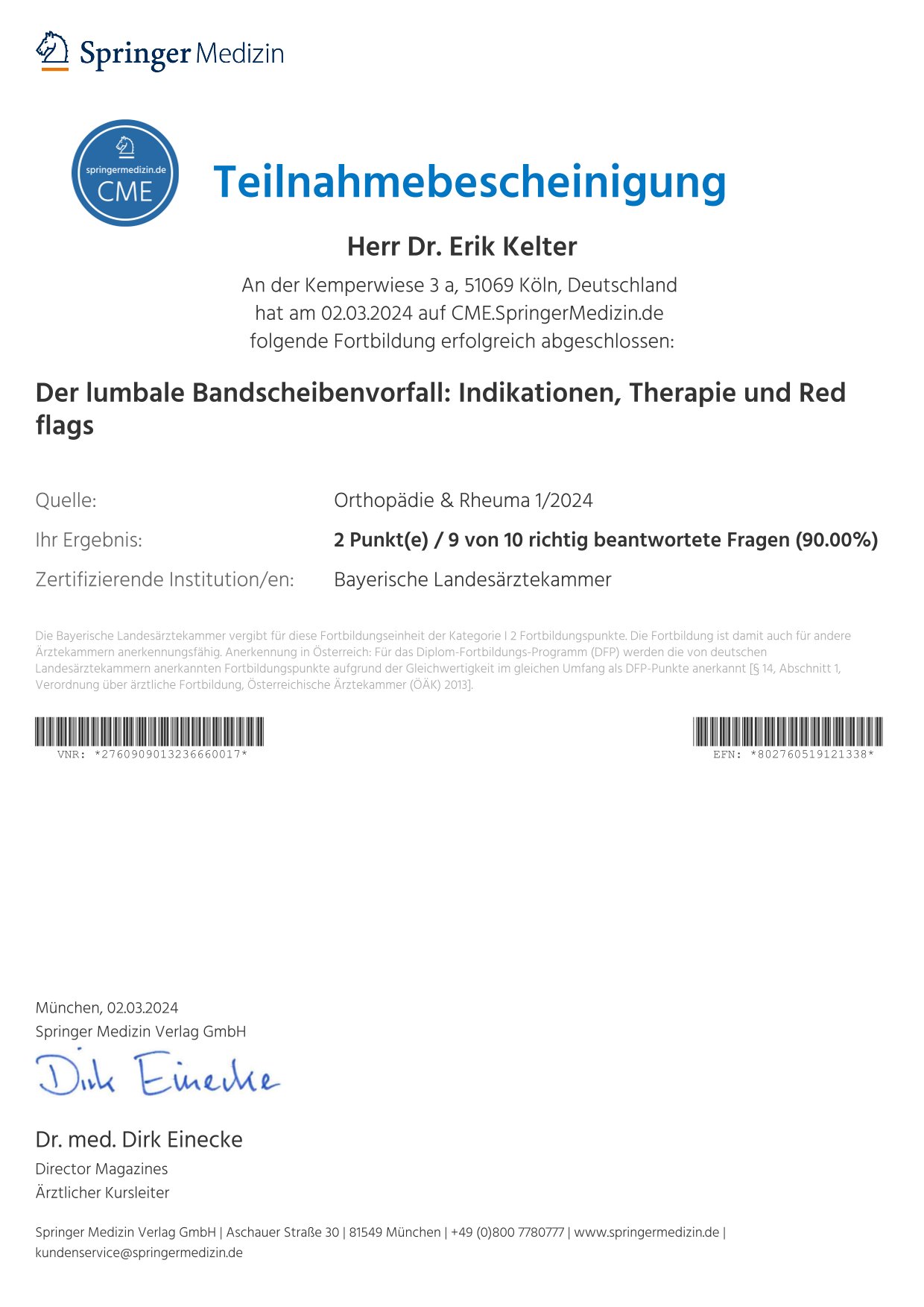 Orthopdie Rheuma 1 2024 Der lumbale Bandscheibenvorfall Indikationen Therapie und Red flags-