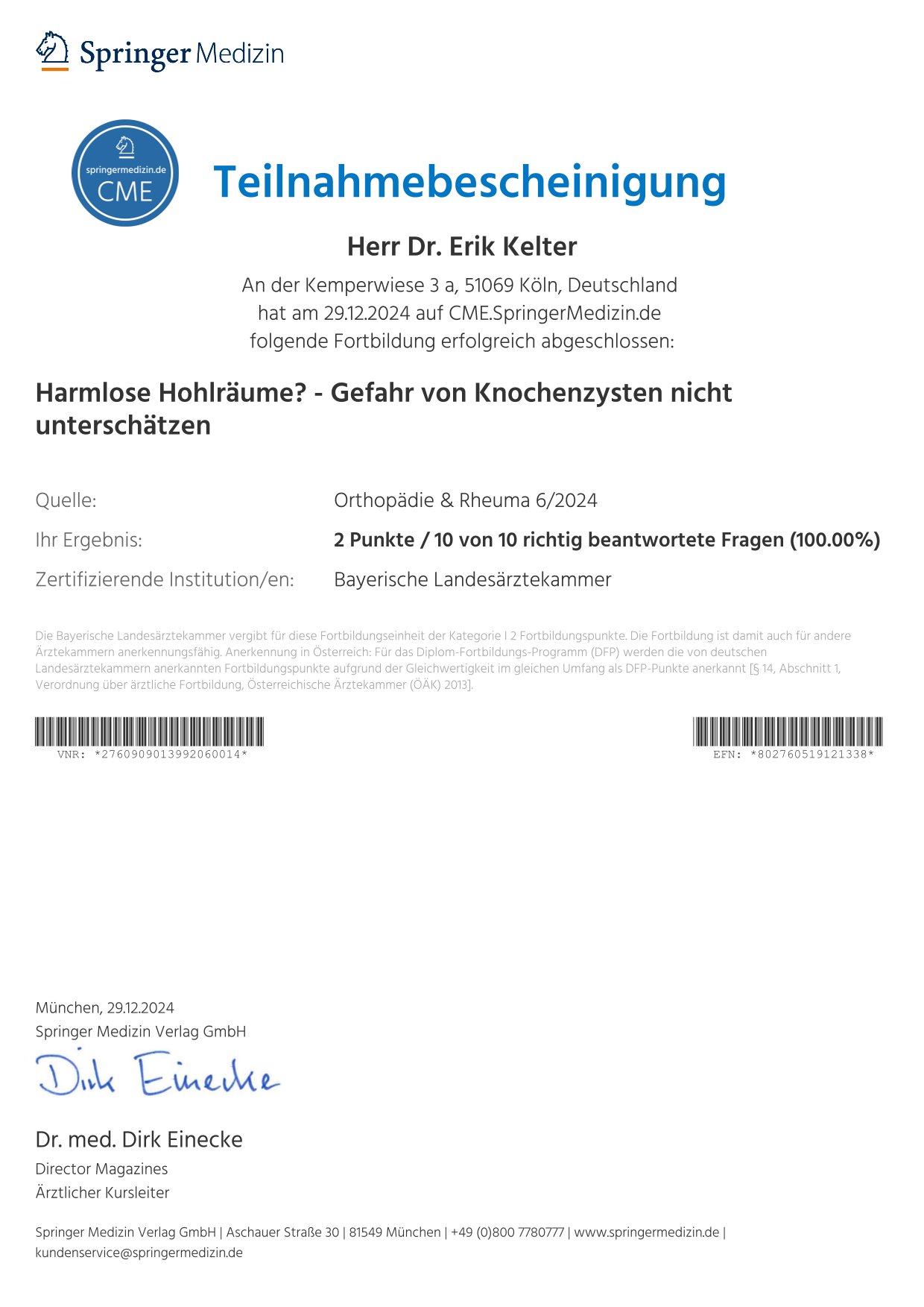 Orthopdie Rheuma 6 2024 Harmlose Hohlrume - Gefahr von Knochenzysten nicht unterschtzen 1-